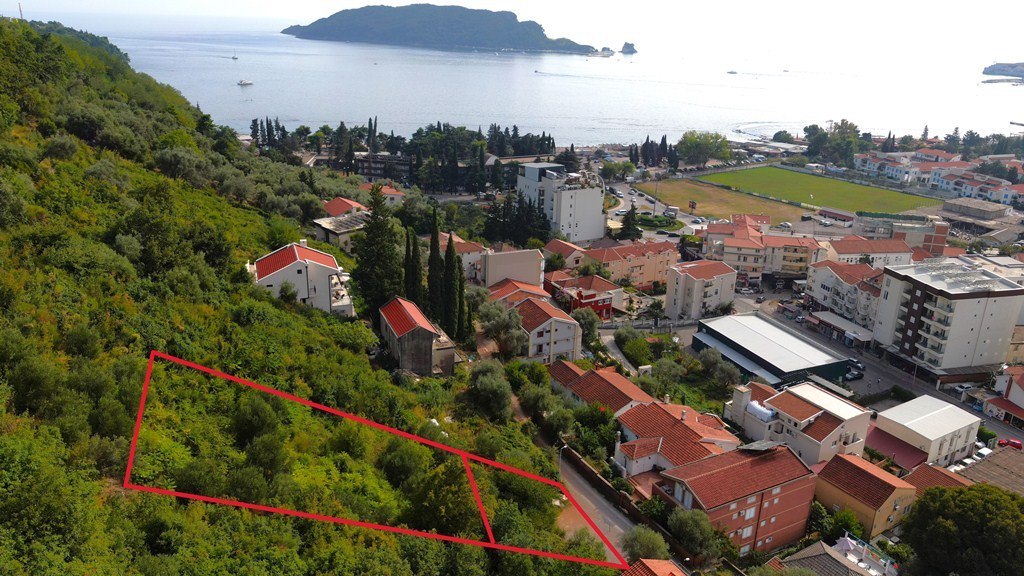 Plac za gradnju 3 objekta, pogled na more, Budva