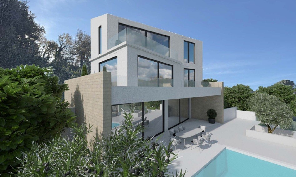 Građevinski plac 100 metara od mora sa idejnim projektom, Budva, Rijeka Reževića